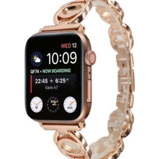 Fitme حزام نسائي لـ Apple Watch 38/40 / 41mm وردي ذهبي