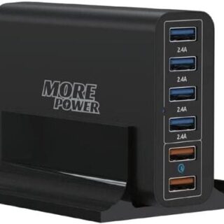 More Power شاحن طاقة 6 منافذ 60 واط من مور