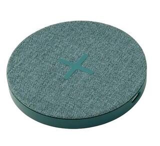 Wireless charger, textile/green