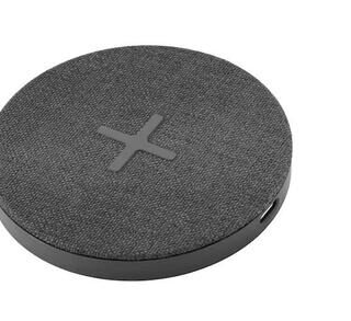 Wireless charger, textile/grey