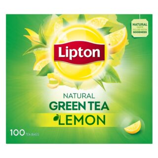 ليبتون أكياس شاي الليمون الأخضر 100 كيس