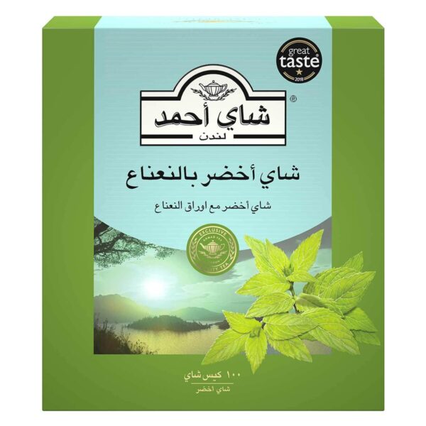 شاي احمد – شاي أخضر بالنعناع فاخر - 100 كيس شاي