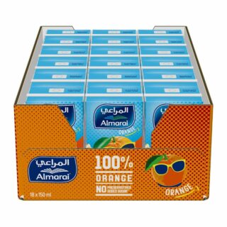 المراعي عصير برتقال 100 % 140 مل × 18