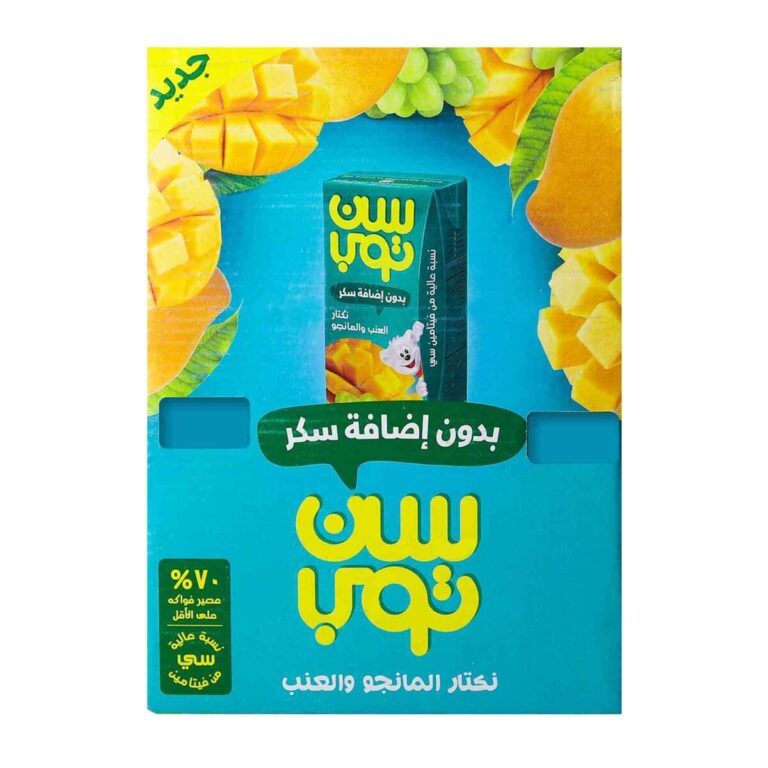 سن توب شراب المانجو والعنب - بدون سكر مضاف 125مل ×18