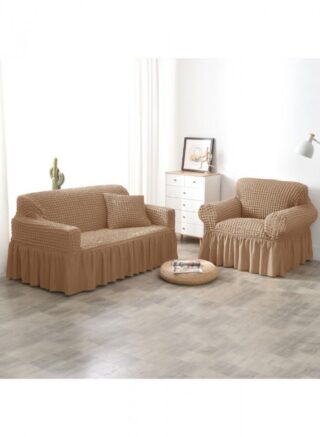 MTL Stretch Sofa Cover Light Coffee
