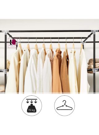 Roman Gifts Fabric Canvas Wardrobe Clothes Storage Organiser Black