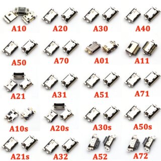 USB شحن ميناء حوض موصل ، شاحن لسامسونج A20 ، A30 ، A50 ، A70 ، A51 ، A21s ، A01 ، A30s ، A50s ، A11 ، A21 ، A31 ، A52 ، A02s ، A32 ، 100 قطعة