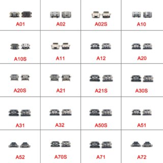 100 قطعة شاحن USB ميناء الشحن لسامسونج A01 A02 A02S A11 A10 A10S A12 A20 A20S A21 A21S A30S A50S A31 A71 A32 A51S A52 A70S