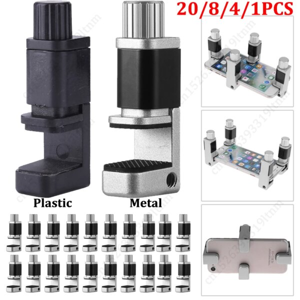 20-1 قطعة العالمي تركيبات المشبك حامل قابل للتعديل شاشة LCD تثبيت تركيبات كليب البلاستيك المعادن الربط المشبك آيفون شاومي