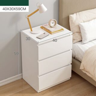 Sharpdo Sharpdo Bedside Table Simple Modern Bedroom Nightstands Wooden Minimalist Multi-function Light Luxury Style Bedside Storage Small Cabinet