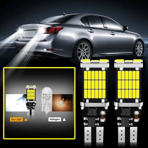 2 قطعة T15 W16W Canbus LED لمبات سيارة كشافات خلفية للسيارة-أبيض لكيا ريو ceed هيونداي توكسون كريتا كونا سولاريس أكسنت إلنترا