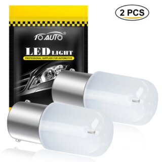 2 قطعة P21W Led 1156 BA15S 1157 BAY15D P21 5W R5W R10W لمبة سيارة بدوره أضواء الإشارة 18SMD 3030 DRL 12V الأبيض العنبر أضواء الفرامل