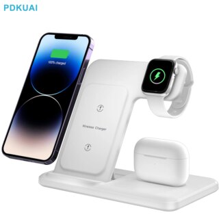 3 في 1 شاحن لاسلكي آيفون 14 13 12 برو ماكس ميني 11 XS XR X 8 20 واط شحن سريع حامل ل AirPods برو أبل ساعة 8 7 6