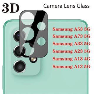 3D كاميرا عدسة زجاج لسامسونج A53 A73 A33 A13 A23 A32 A12 A52 A72 5G A54 A34 شاشة حامي لسامسونج A53 A73 عدسة الدرجة