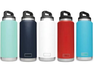 3 شعار 36oz الرياضة زجاجة ماء واسعة الفم زجاجة معزول مزدوجة الجدار الفولاذ المقاوم للصدأ مسحوق المغلفة في الهواء الطلق غلاية السفر كوب