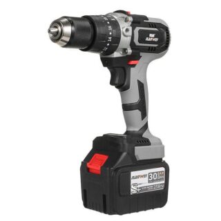 NANWEI 21V Cordless Drill Driver Batteries Max Torque 200N.m 20+3 Position 0-2150RMP Variable Speed Impact Hammer Drill Screwdriver With PlasticTool Box