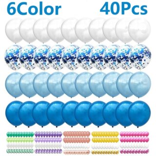 40 قطعة/المجموعة 12 بوصة مزيج الأزرق ارتفع الذهب النثار اللاتكس بالون لعيد ميلاد استحمام الطفل بالونات الزفاف زينة الحفلات
