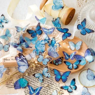 40 قطعة/الحزمة الملونة فراشة كعكة ديكور حفلة عيد ميلاد سعيد Ornaments بها بنفسك الحلي الزفاف الديكور لوازم ديكور المنزل ملصقات الحائط