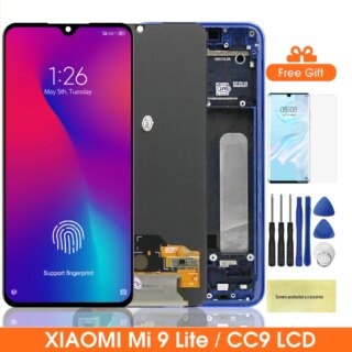 شاشة عرض مقاس 6.39 بوصة CC9 مزودة بإطار ، لهاتف شاومي Mi 9 lite M1904F3BG شاشة عرض Lcd تعمل باللمس مع استبدال محول رقمي للتجميع