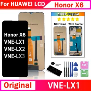 6.5 ”الأصلي لهواوي الشرف X6 LCD عرض تعمل باللمس محول الأرقام الجمعية ل Honor X6 VNE-LX1 ، VNE-LX2 ، VNE-LX3 LCD الإطار