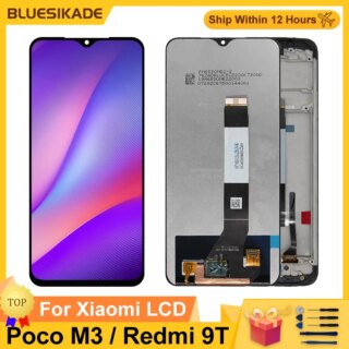 شاشة LCD تعمل باللمس محول الأرقام ل شاومي Poco M3 ، عرض قطع غيار ، Redmi 9T ، M2010J19C ، 6.53″