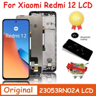 6.79 ”الأصلي ل شاومي Redmi 12 LCD 23053RN02A عرض تعمل باللمس لوحة محول الأرقام ل Redmi12 عرض الإطار