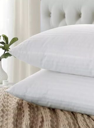 روشن 2-وسادة سرير للنوم قطن أبيض 51×76سم