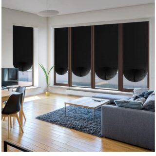 Arabest Cordless Blackout Temporary Window Blinds Light Filtering Pleated Fabric Shade Room Darkening Shades for Living Room Bathroom Kitchen Office Black