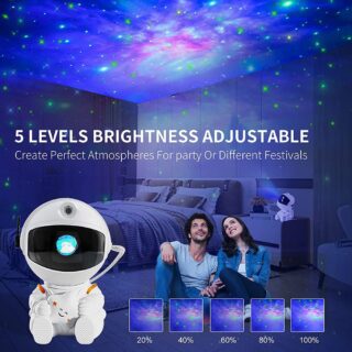 EzzySo Astronaut Star Projector Nebula Galaxy Projector Night Light 360°Rotation Magnetic Head Nebula Lamp For Bedroom Kids Room Ceiling Room Decoration