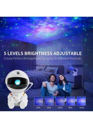 EzzySo Astronaut Star Projector Nebula Galaxy Projector Night Light 360°Rotation Magnetic Head Nebula Lamp For Bedroom Kids Room Ceiling Room Decoration