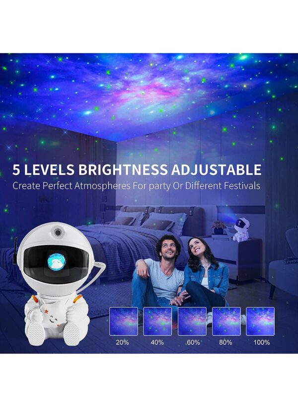 EzzySo Astronaut Star Projector Nebula Galaxy Projector Night Light 360°Rotation Magnetic Head Nebula Lamp For Bedroom Kids Room Ceiling Room Decoration
