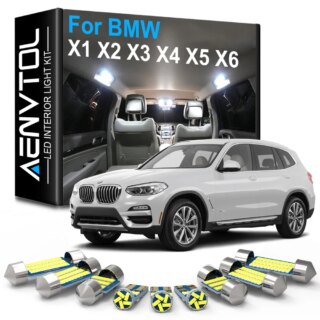 AENVTOL Canbus أضواء LED الداخلية لسيارات BMW X1 E84 F48 X2 F39 X3 E83 F25 X4 F26 X5 E53 E70 F15 F85 X6 E71 E72 اكسسوارات السيارات