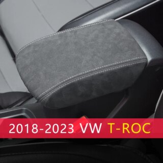 مسند الذراع صندوق الغطاء الواقي لشركة فولكس فاجن T-roc Troc 2019 2020 2021 2022 2023 Volkswagen اكسسوارات وسادة صندوق دعم مسند الذراع حصيرة