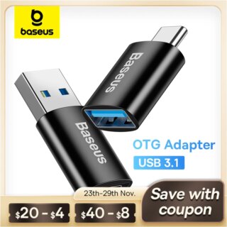 Baseus USB 3.1 محول OTG نوع C إلى USB محول أنثى محول ل ماك بوك برو الهواء سامسونج S20 S10 USB OTG موصل