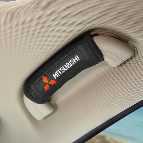 غطاء حماية من القطيفة لمقبض سقف السيارة الداخلية للسيارة Mitsubishi Asx لانسر أوتلاندر Pajero Ralliart ملحقات تزيين السيارة