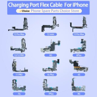 خيار شحن ميناء آيفون X 7 جرام 7 8 جرام 8 زائد 11 XR XS قفص الاتهام موصل سماعة الصوت جاك ميكروفون فليكس كابل استبدال