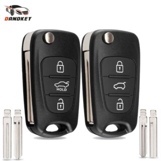 Dandkey لشركة هيونداي I20 I30 IX35 I35 سولاريس ريو إلنترا لكيا K5 فيرنا بيكانتو سبورتاج ريموت سيارة قابل للطيّ بعيد حافظة مفتاح فوب