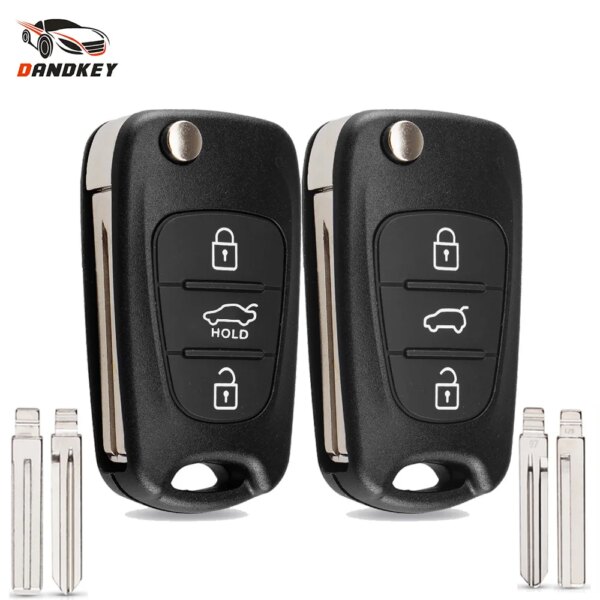 Dandkey لشركة هيونداي I20 I30 IX35 I35 سولاريس ريو إلنترا لكيا K5 فيرنا بيكانتو سبورتاج ريموت سيارة قابل للطيّ بعيد حافظة مفتاح فوب