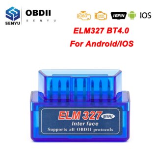 ELM327 بلوتوث 4.0 لنظام أندرويد/IOS OBD 2 OBD2 الماسح الضوئي الدردار 327 السيارات أدوات تشخيص السيارات ODB2 قارئ رمز المسح الضوئي obd1064