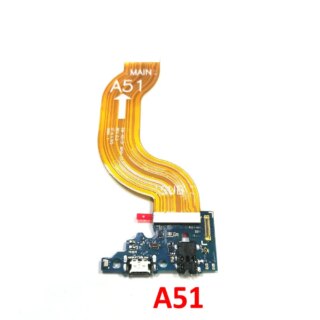 لسامسونج A51 A515 A515F USB شحن حوض ميناء مجلس موصل اللوحة الرئيسية الكابلات المرنة