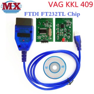 ل VAG KKL أداة الماسح الضوئي VAG-KKL 409 مع FTDI FT232RL رقاقة ل VAG-COM 409.1 OBD2 USB واجهة Vag 409Com التشخيص كابل