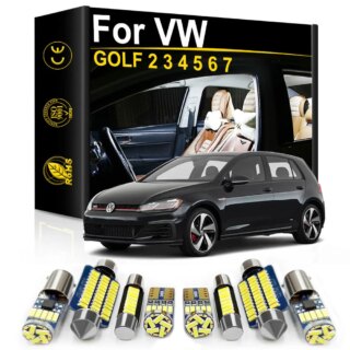 ل Volkswagen VW GOLF 2 3 4 5 6 7 MK2 MK3 MK4 MK5 MK6 MK7 اكسسوارات السيارات الداخلية LED ضوء Canbus داخلي مصباح لمبات عدة