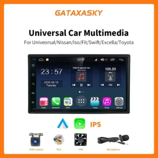 راديو سيارة GATAXASKY نظام تحديد المواقع 2 الدين أندرويد 10.0 السيارات Carplay العالمي 7 “لفولكس واجن نيسان هيونداي تويوتا مشغل الوسائط المتعددة