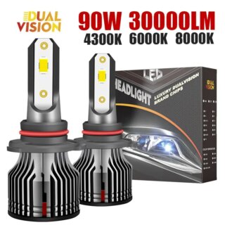 H4 7 1 LED مصباح أمامي سيارة صغير H4 K H11 لمبة ليد H8 H9 h3 b4 أضواء LED وk 30000LM توربو لامبادا