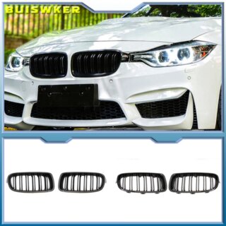 عالية الجودة ABS سيارة التصميم الجبهة الكلى مصبغة مزدوجة شريحة مصبغة لسيارات BMW F30 F31 F35 2012-2018 320i 325i 328i اكسسوارات السيارات