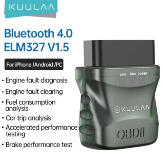 KUULAA ELM327 V1.5 OBD2 الماسح بلوتوث 4.0 OBD 2 سيارة أداة تشخيص ل IOS أندرويد PC الدردار 327 الماسح الضوئي OBDII قارئ