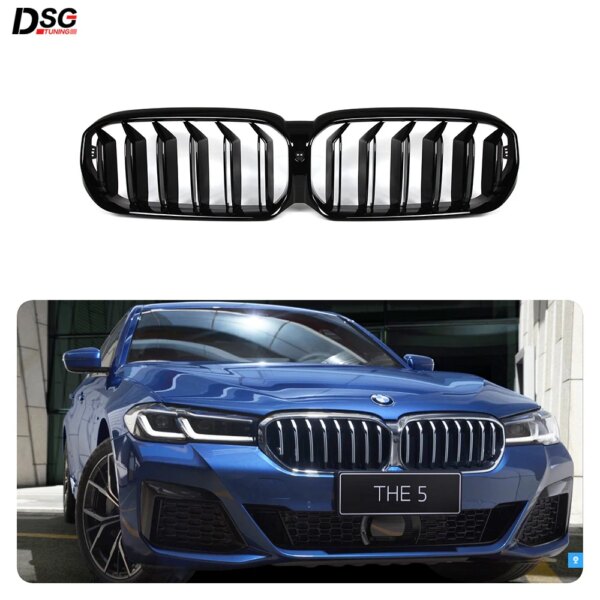 مصبغة الكلى لسيارات BMW الفئة 5 G30 G31 F90 (M5) LCI لامعة سوداء ABS M نمط اللون البلاستيك المصد الأمامي السيارات ديكور الشواية