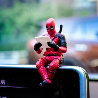 مرآة سيارة خارقة من Marvel ديدبول ، مرآة الرؤية الخلفية ، الديكور الداخلي للسيارة