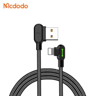 Mcdodo USB كابل آيفون 14 13 12 11 برو ماكس mini Xs Xr X 8 Plus باد الهواء iOS 16 2.4A شحن سريع LED الهاتف USB بيانات الحبل