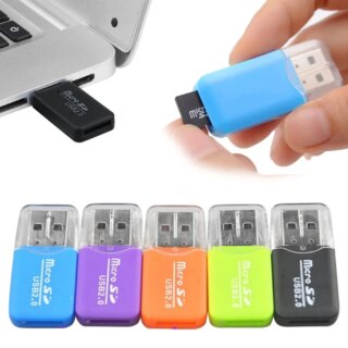 قارئ بطاقات USB صغير 2.0 ميكرو SD TF ، محول بطاقة ذاكرة ، قارئ بطاقة فلاش ، سرعة عالية للكمبيوتر ، الكمبيوتر المحمول